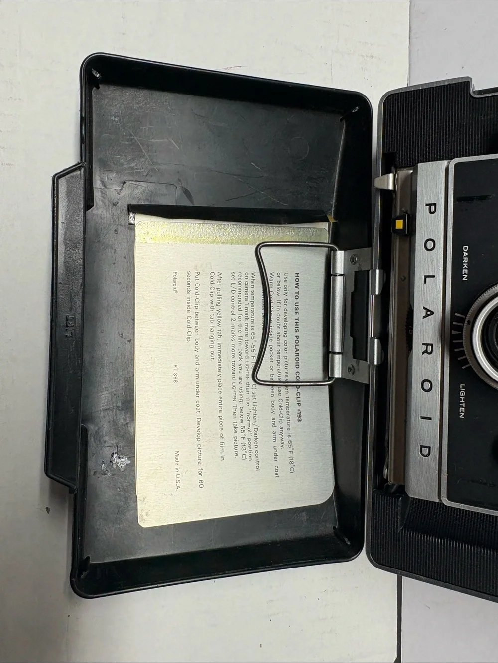 Polaroid Automatic Land Camera 450 With Cover Excellent Early 1970's